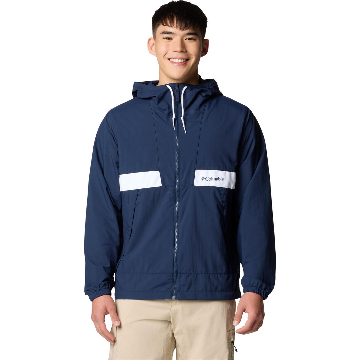Columbia Spire Valley Hooded Windbreaker collegiate navy, white (465) S 211705-2117051-465-S