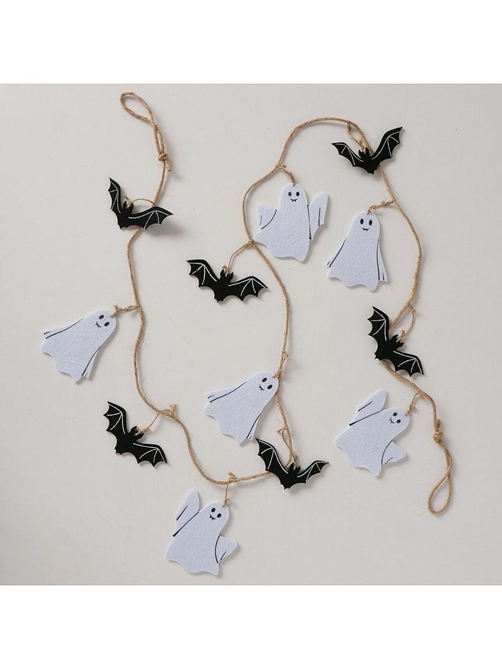 Boltze Girlande "Ghostie" in Schwarz/ Weiß - (L)160 cm - onesize