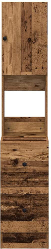 vidaXL Kitchen Cabinet Set Old wood 35cm W X 180cm H X 50cm D