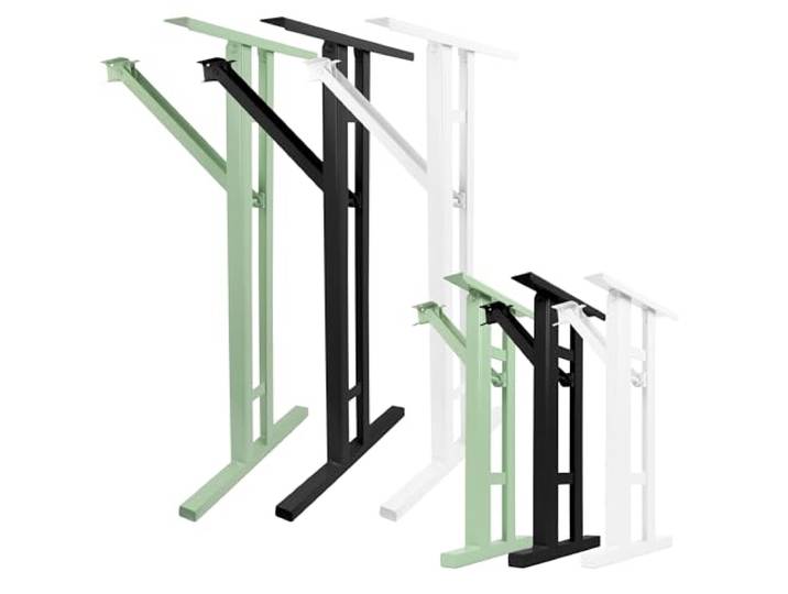 Natural Goods Berlin 2er Set I-Form Gestell für Bierzeltgarnitur (Schwarz, 70x42 cm) – Klappbare Metall Tischbeine für Biertisch – Stabiles Outdoor Tischgestell für Garten, Terrasse & Camping