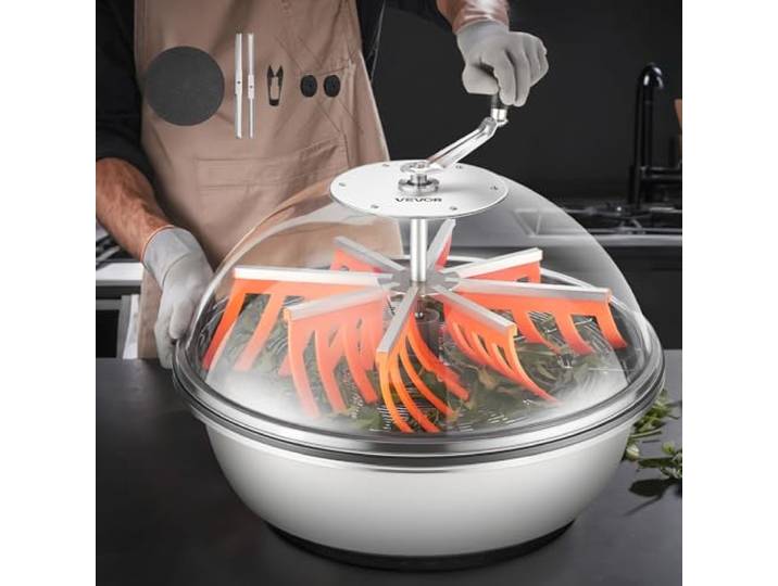 VEVOR Erntemaschine, 600 cm manueller Blattschüsseltrimmer, mit Edelstahlklingen, Nass- & Trocken-Hydrokultur-Schneidemaschine, gedrehter Schleuderschnitt für Pflanzen, Blätter, Knospen, Blumen