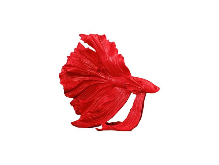 Design Skulptur „Crowntail“ Rot Invicta Interiors