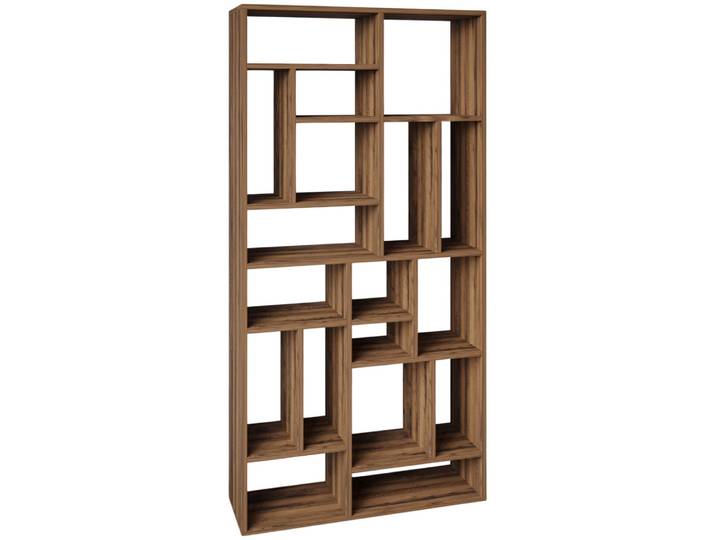 Bibliothèque en bois Nicola - 90 x 30 x 180 cm - Marron