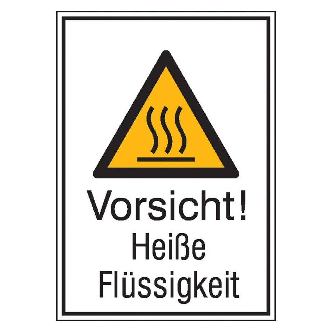Wolk Warn-Kombischild Vorsicht! Heisse Fluessigkeit Folie selbstklebend B x (21.0442)