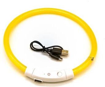 Uplift Treasures LED Glowing Dog Safety Collar yellow l 27.56 In