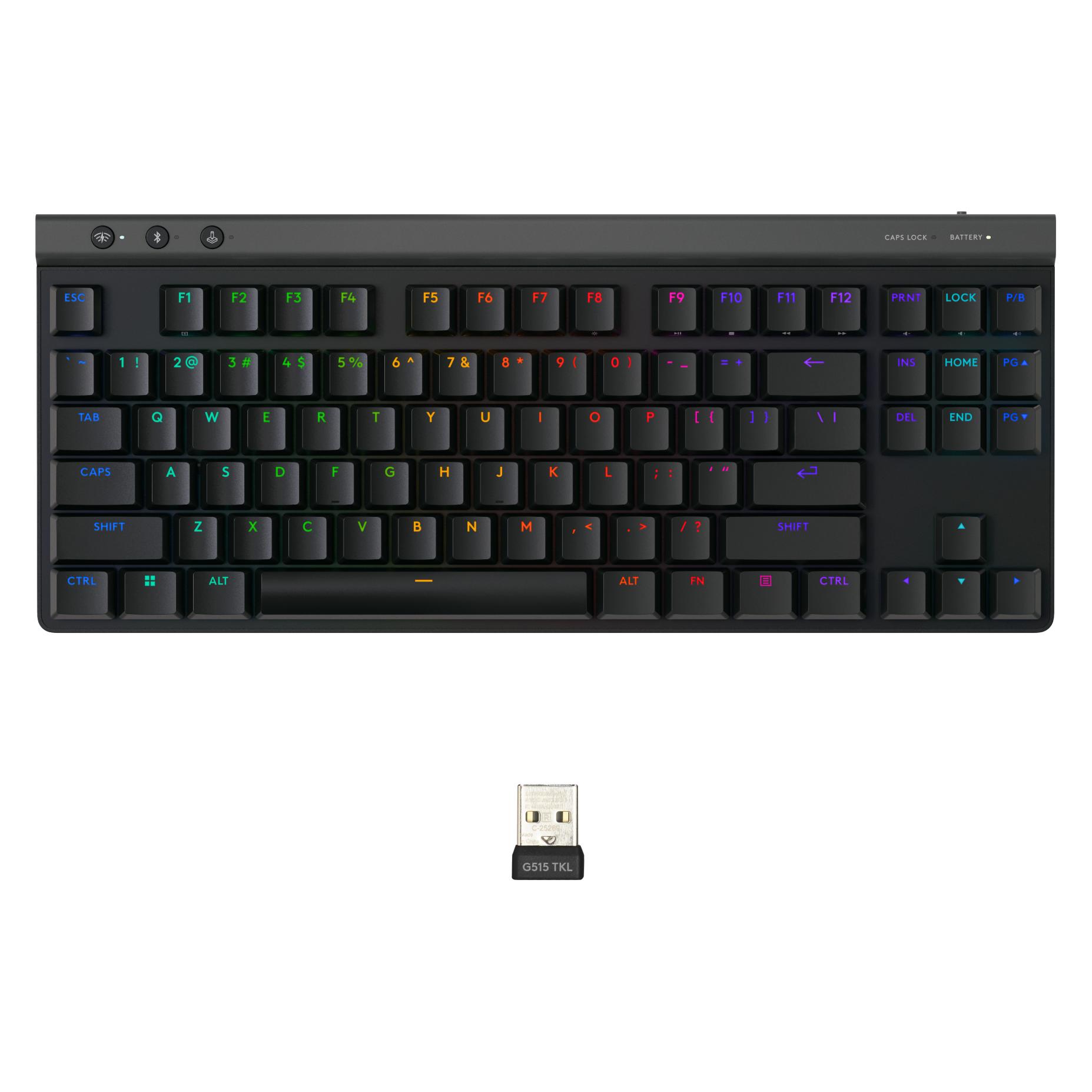 Logitech G515 Lightspeed TKL (DE, Kabelgebunden, Kabellos) (920-012542)