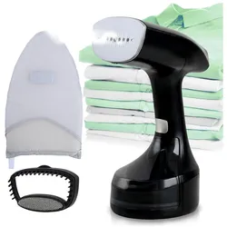 Ideoon Hand-Dampfglätter mit 1900W, 300ml Wassertank, 30g/Min Dampf, 3 Stufen, inklusive 2 Aufsätzen, Dampfglätter