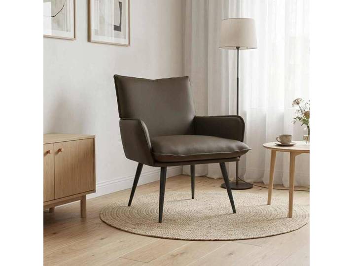 Chaise simple - élégant - Fauteuil Gris Simili cuir_7051