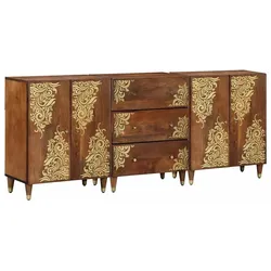 vidaXL Badezimmermöbel Set 3 pcs Honigbraun und Gold 180 x 33 x 75 cm