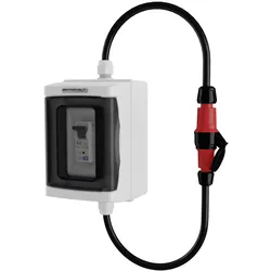Adapter 230V Stecker auf 230V Kupplung mit Sicherung C16 1P Doktorvolt DV-2513-AZ-230V