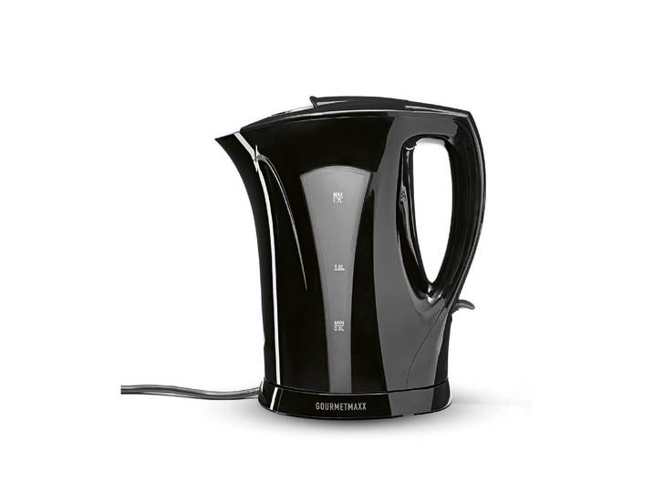 GOURMETMAXX Wasserkocher 1,7 l , schwarz, Wasserkocher, Wasserkocher