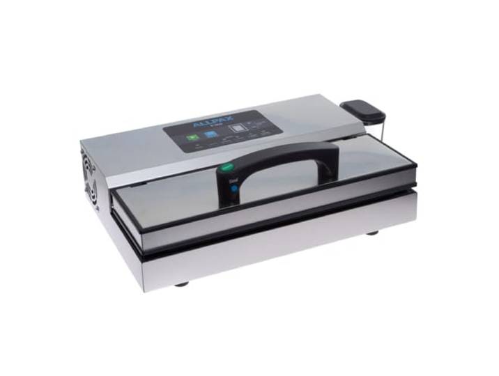 Allpax Vakuumiergerät P 360, Folienschweißer für Lebensmittel & druckempfindliche Produkte, vakuumdichte Verpackungen zum Sous Vide Garen & Einfrieren, inkl. 100 Gratisbeuteln