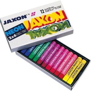 Jaxon Ölkreide 47408, Neon, farbig sortiert, 12 Stück