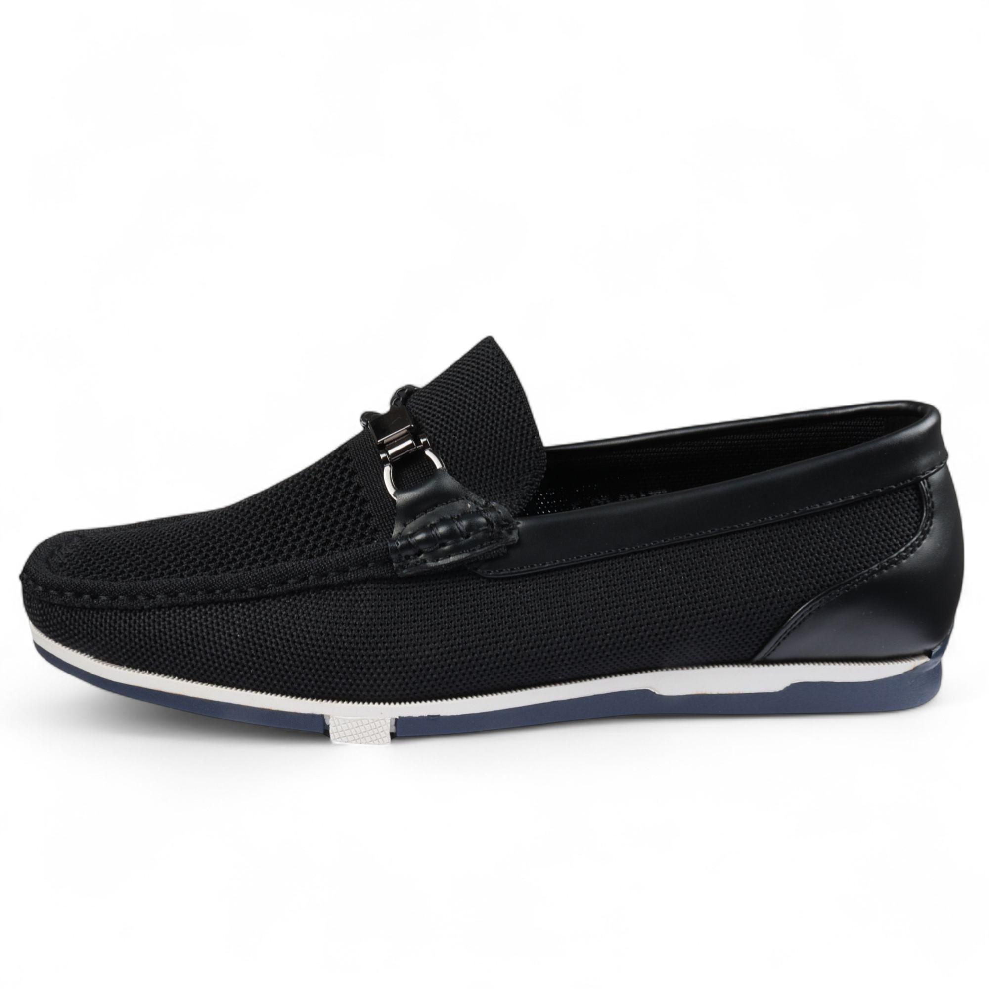 Schwarze, leichte Slipper aus Mesh für Herren, atmungsaktiv
