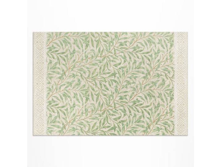 Wallfluent Teppich 120x180 cm Blattillustration von William Morris, Grün, Kunststoff, 120x180 cm, Teppiche und Böden, Teppiche