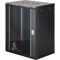 Wandgehäuse Dynamic Basic Serie - 600x450 mm (BxT), IT-Schrank schwarz, 16 Höheneinheiten