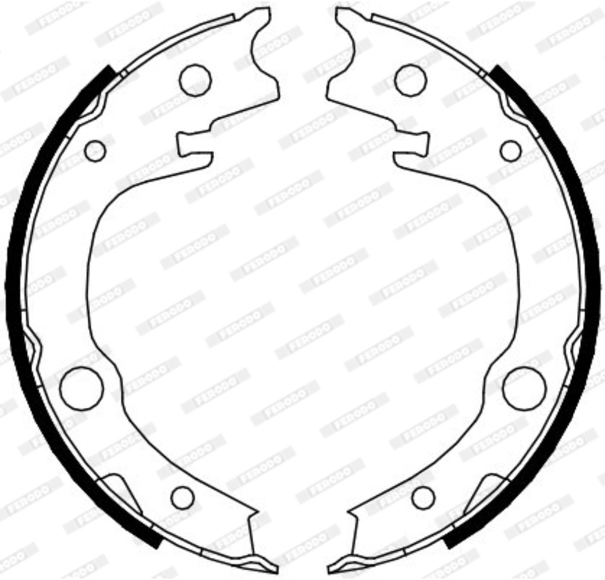 Bremsbackensatz, Feststellbremse FERODO FSB4014