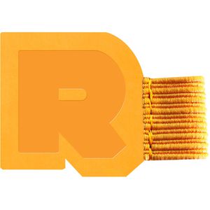 Rhodia Stiftehalter 194214C, selbstklebend, Stiftschlaufe, Kunststoff, für 1 Stift, orange