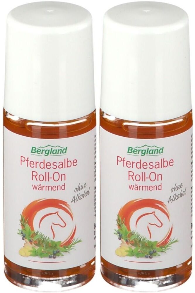 Bergland Pferdesalbe Roll-on wärmend 2x 2x50 ml Roller
