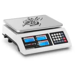 Helloshop26 - Professionelle industrielle Zähl- und Inventurwaage 30 kg Kapazität 0,5 g Kapazität 80 Stunden Akkulaufzeit 14_0000025