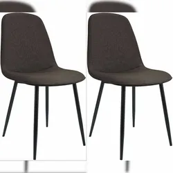 CLP 2er Set Esszimmerstuhl Maryam braun/Stoff