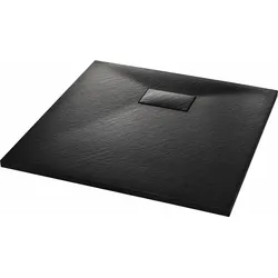 Helloshop26 - Rechteckige Duschwanne für Badezimmer Wohnbereich Standard-Ablauföffnung 9 cm SMC 90 x 90 cm schwarz 02_0003457