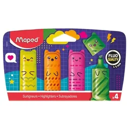 Maped Textmarker »KAWAII MIN« 4 Stück gelb