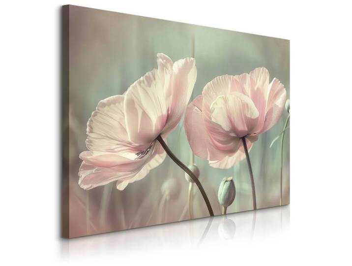 LEINWANDBILD für Wohnzimmer Blumen Tulpen Pflanzen Natur 90cm x 60cm