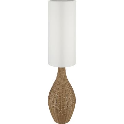 NOWA Stehlampe "ANKO", braun, 2, Ø 27cm H: 125cm, 1 Stk., Leuchten, Stehleuchte, Rattan-Optik, Wohnzimmer, Schlafzimmer, Flur, Stehlampe