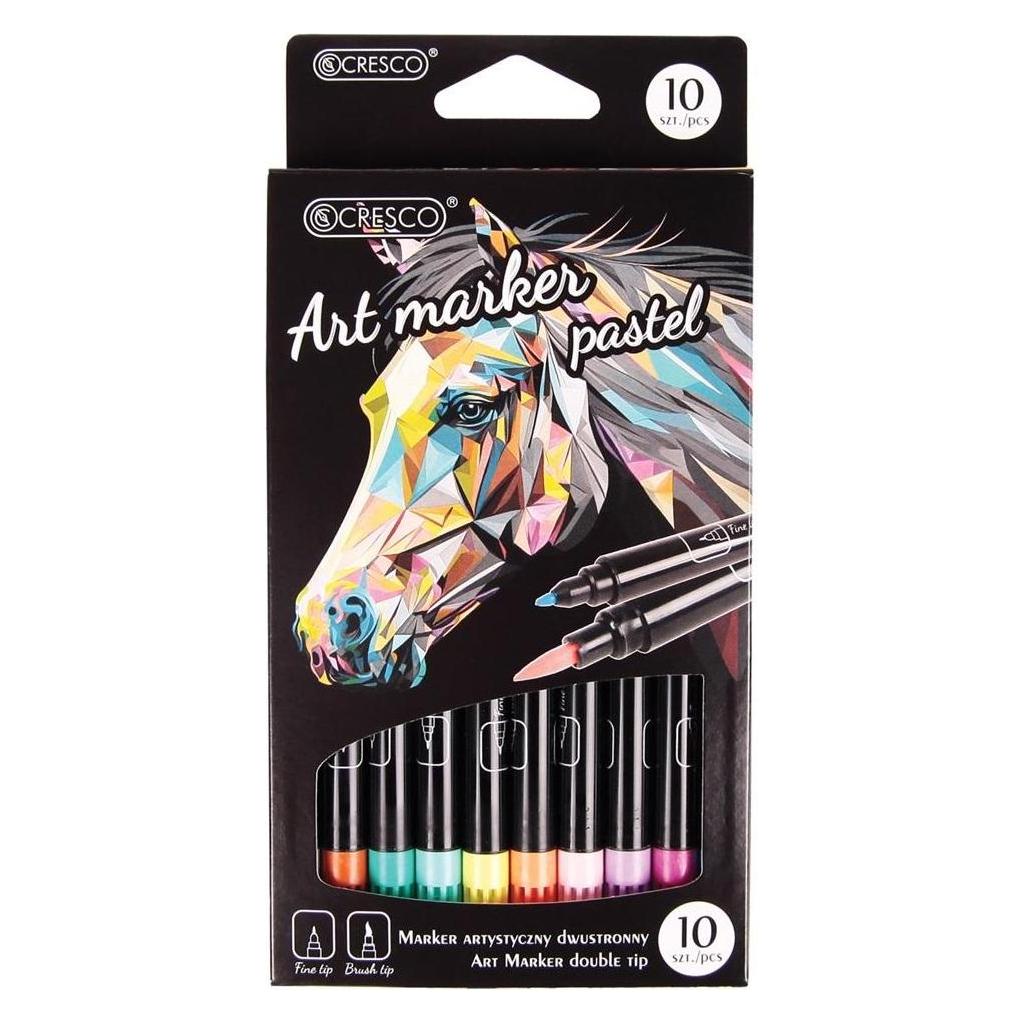Cresco Doppelseitiger Kunstmarker, 10 Pastellfarben (10x) (41294068)