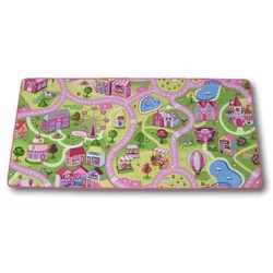 Kinderteppich Straße 95 x 200 cm Rosa