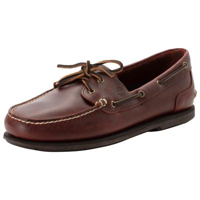 Bootsschuh TIMBERLAND "CLASSIC BOAT CLASSIC BOAT 2 EYE", Herren, Gr. 43, braun, Leder, Schuhe Bootsschuh
