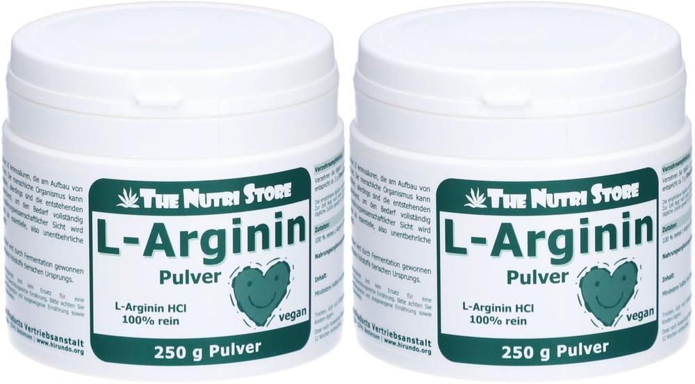 The Nutri Store L-Arginin HCL rein Pulver 2x 2x250 g