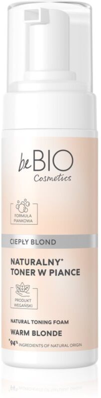 beBIO Natural Foam Toner Warm Blonde mousse teintée pour cheveux 120 ml