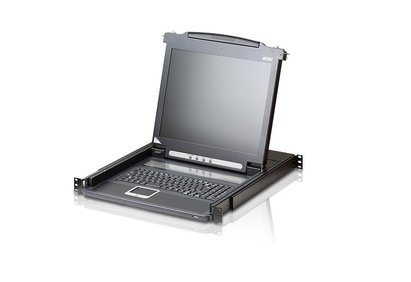 Aten CL1000N Single Rail 19" LCD Konsole (PS/2-USB, VGA) CL1000N-ATA-GG