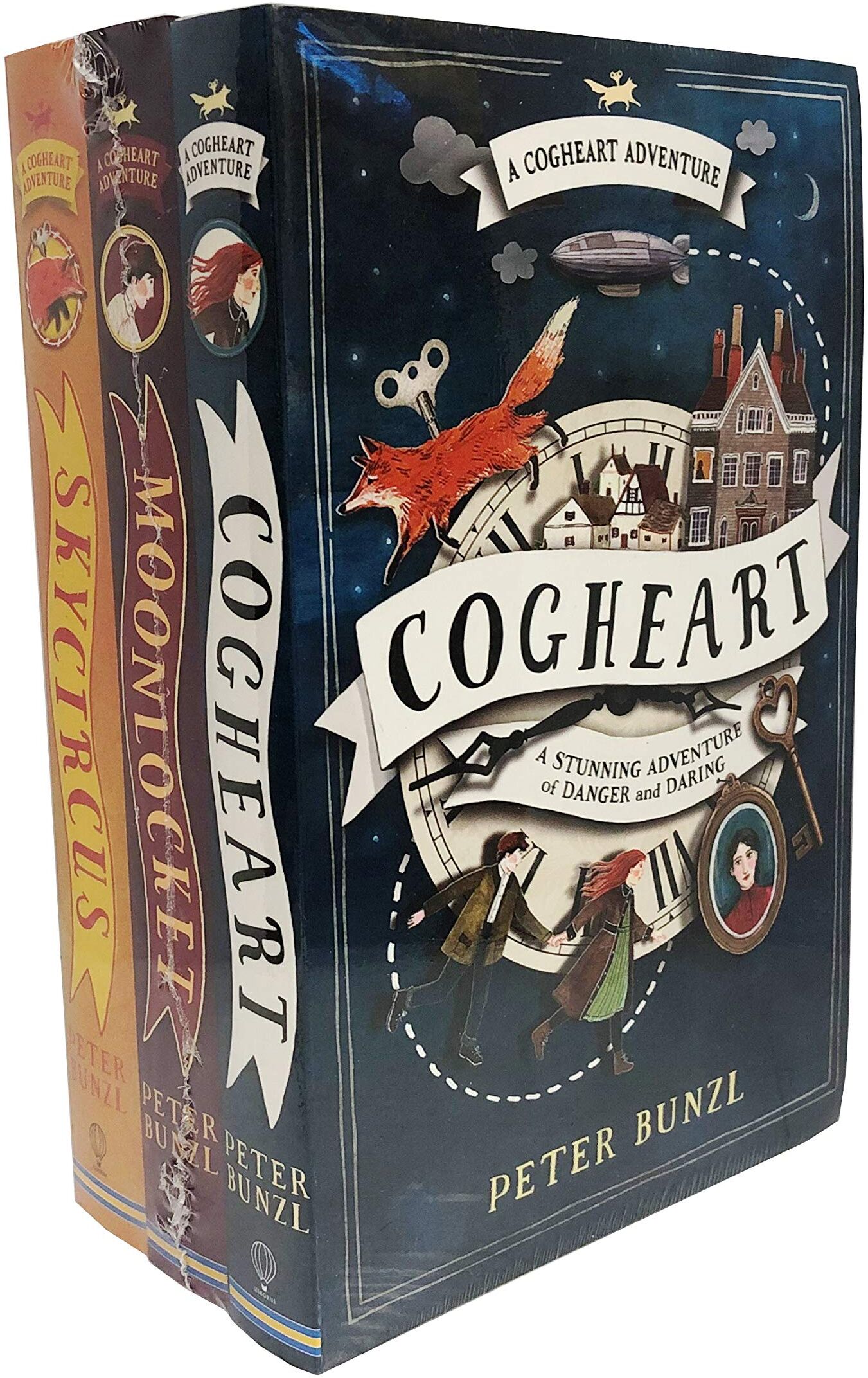 Usborne Publishing The Cogheart Adventures 3 Books Collection Set by Peter Bunzl - Paperback - Steampunk Adventure Trilogy for Ages 9-12 - Cogheart, Moonlocket