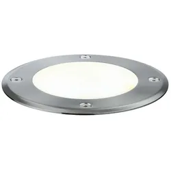 Paulmann PLUG & SHINE Boden-Einbauleuchte FLOOR, IP67, 24V, 6W, schwenkbar, Silber, 3000K 609lm, schwenkbar 20° PAUL-93907