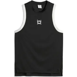 Puma, Herren, Sportshirt, FUNDAMENTALS Mesh Tank M (M), Schwarz