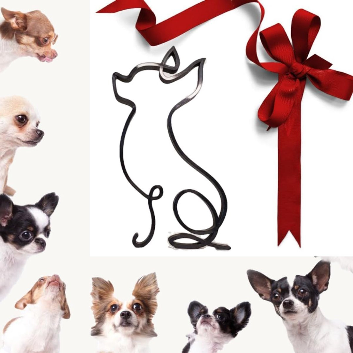 Minimalistisch Hond Beeldje voor Interieur Decoratie