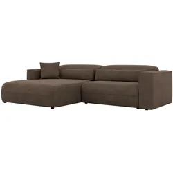 ECKSOFA PAZURRO L - Braun Velvet - Links Seite