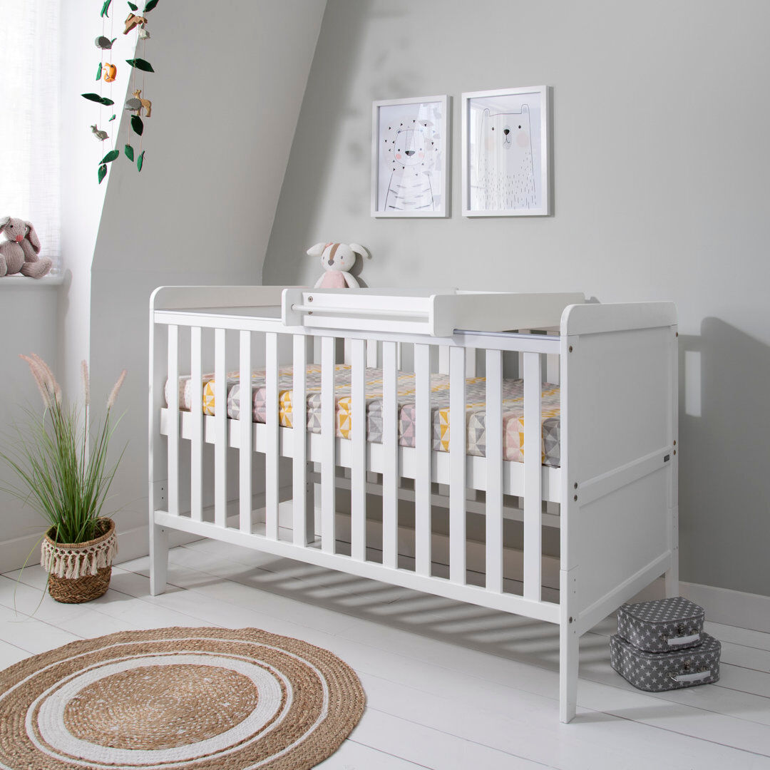 Tutti Bambini Rio Cot Bed with Mattress and Cot Top Changer White Standard
