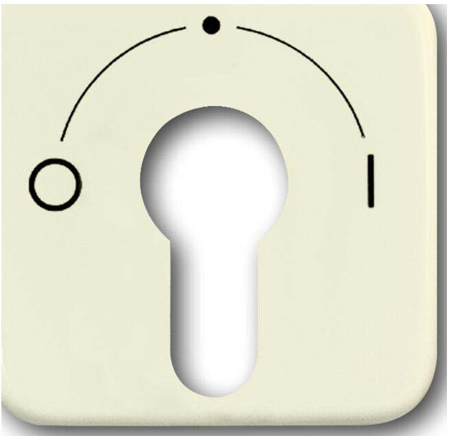 Busch-Jaeger Rosace centrale blanche pour interrupteur à clé 2557 SLPZ-212-101 (2CKA001710A1340)