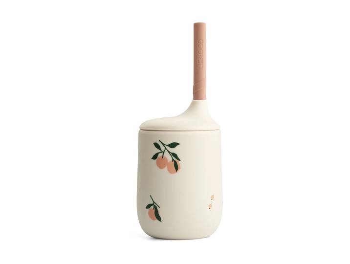 Liewood Gobelet avec paille Ellis imprimé 23 cl Peach-Sea shell mix