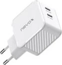 Nevox 45W DUAL USB-C (PD) QC3.0 Ladegerät GaN (weiß, PD 3.0, QC 3.0)