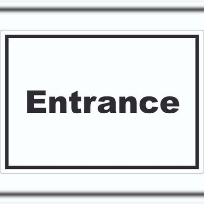 HB-Druck Entrance Aufkleber mit Text Eingang waagerecht A7 (74x105mm)