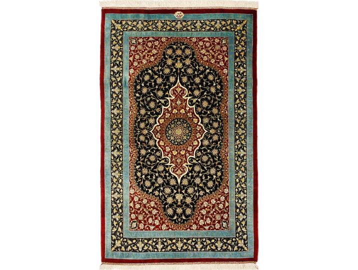 Ghom Seide Signiert Teppich 79x126 Handgeknüpft Orientteppich Perserteppich Seide