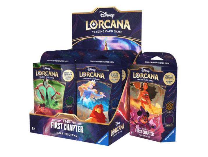 Ravensburger Verlag GmbH Sammelkarte Lorcana First Chapter Starter Deck Display EN, 12 Packungen, Erstauflage