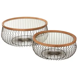 DAHEIM 2-Satz Couchtisch Cozy Glas Transparent
