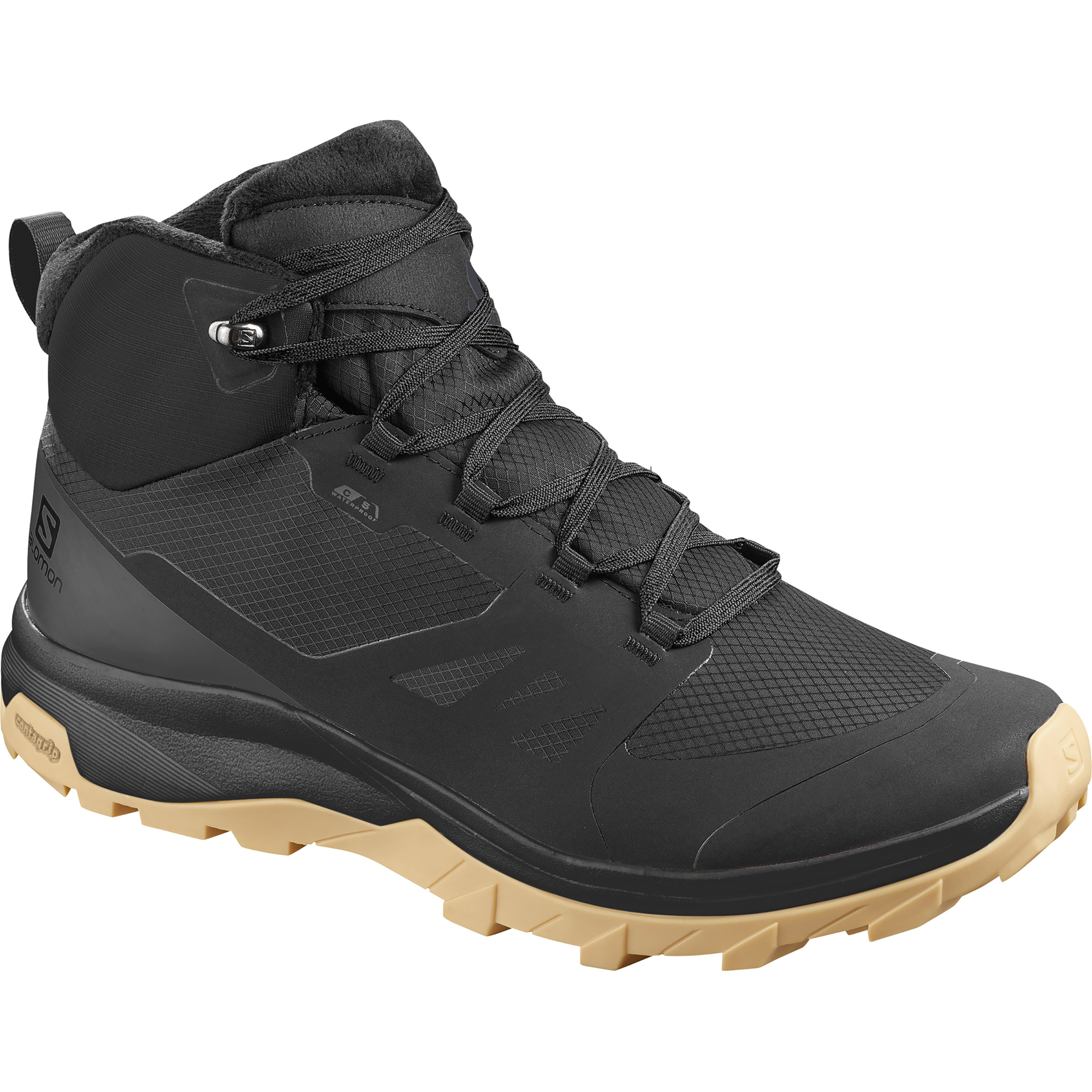 Salomon OUTsnap CSWP Herren Winterschuhe & Winterstiefel schwarz Größe 46.5 Trekking Wasserdicht