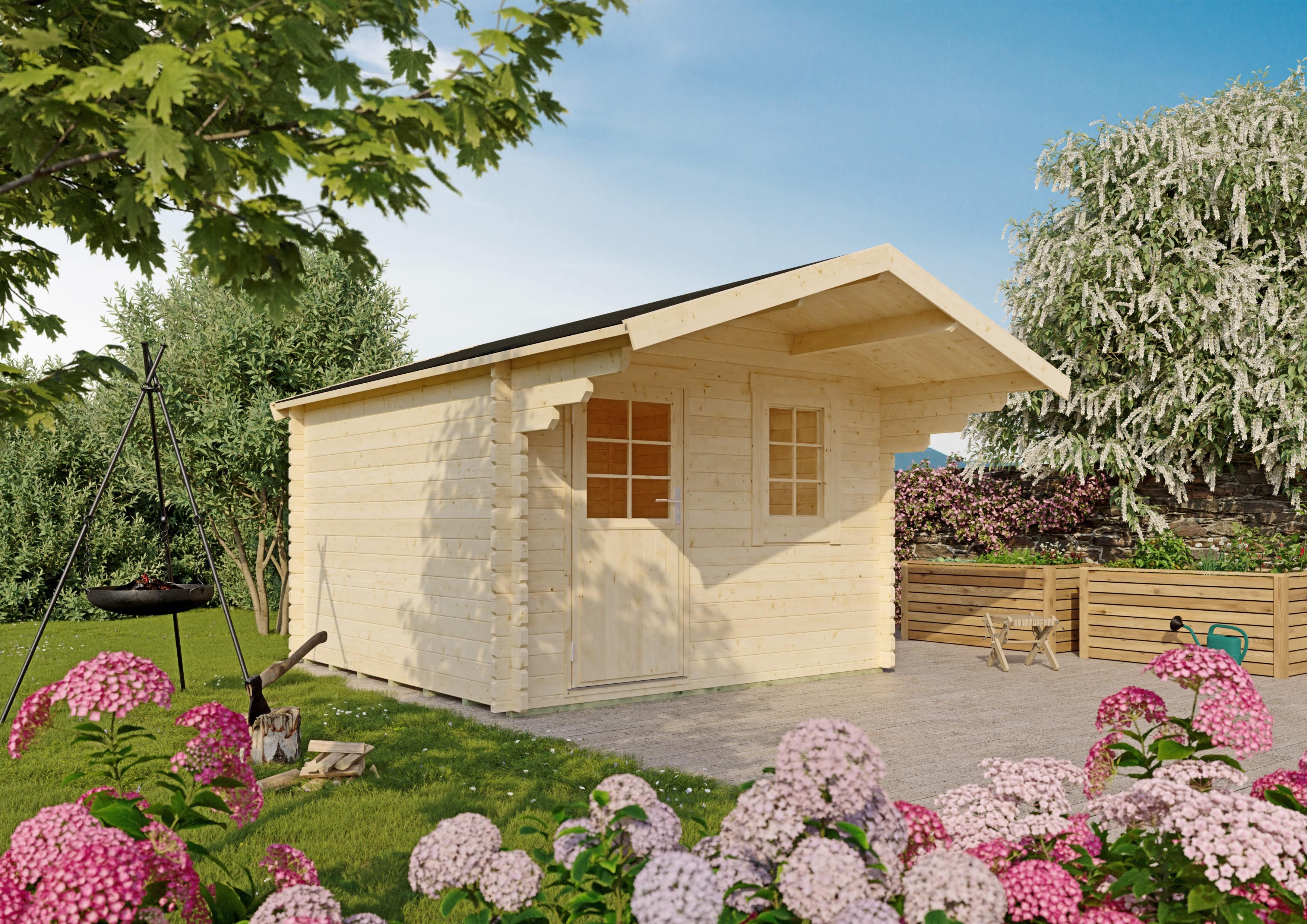 Gartenhaus Leka II 3,00x3,00 m - inklusive hochwertigen Dachschindeln